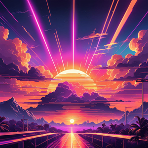 Synthwave Concentration Grid