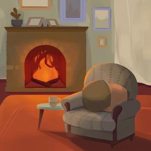 a cozy fireplace