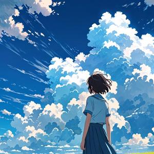 蒼い空に染まる