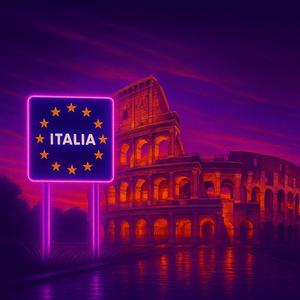 Europe, Italy (Moonlight over the Vatican)