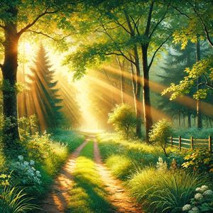 木漏れ日の散歩道