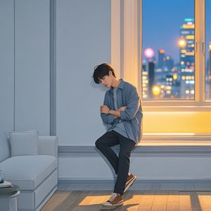 窗沿晚风