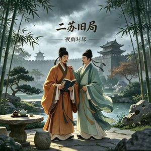 二苏旧局：夜雨对床 (Facing Each Other in the Night Rain)