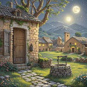 老屋檐下的月光