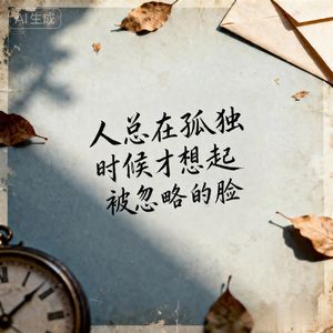 人总在孤独时候才想起被忽略的脸