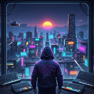 Relaxing Cyberpunk Skyline