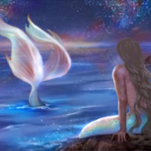 传说，人鱼会在海边唱起歌谣，岸边的少年就会来接她。