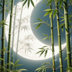 月摇竹影