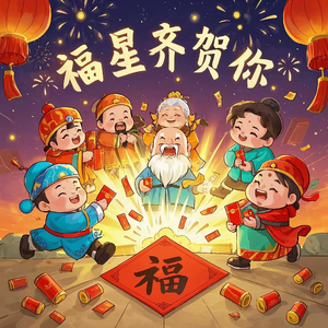 福星齐贺你 伴奏