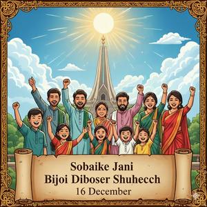 সবাইকে জানাই বিজয় দিবসের শুভেচ্ছা ১৬ ডিসেম্বর Sobaike Janai Bijoi Diboser Shubheccha 16 December