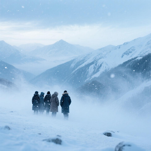 看山边的风雪是离别