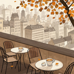 秋風のカフェラテ