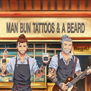 Man Bun Tattoos & A Beard