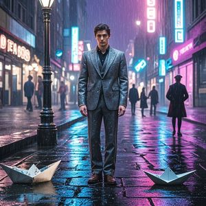 霓虹下的纸船-总是这样沉默