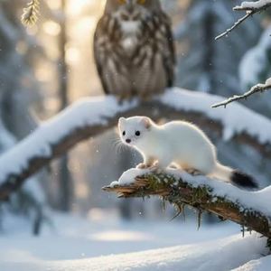 オコジョ 冬の小さな狩人 by 森本(MORIMOTO)