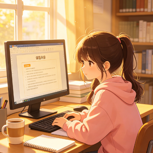 《熬夜写课题的成就感》