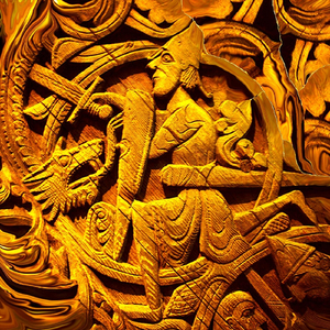 Sigurd Trying to Plunge His Sword, Gram, Into Fafnir's Heart