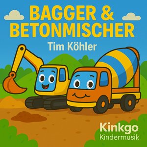 Bagger und Betonmischer