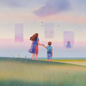 午后阳光中的童年欢畅