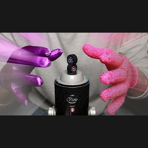 Asmr Blue Yeti Massage Without Mesh Using Different Gloves, Black Pu, No Talking, Pt. 8