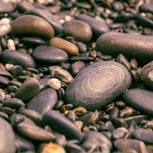 Running Waters Over Lakeside Rocks
