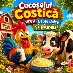 Cocoșelul Costică vrea Lapte dulce și piureu!
