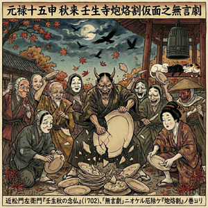 元禄十五申秋来壬生寺炮烙割仮面之無言劇