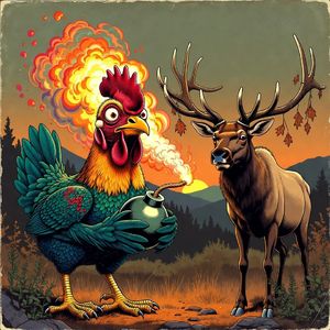 光辉风鸡把鹿炸了