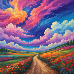 明るい空の下で