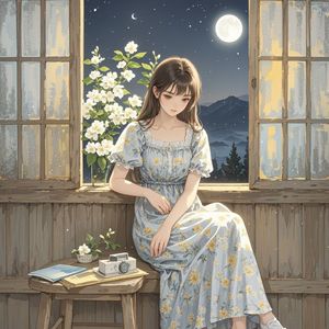 老窗台上的茉莉