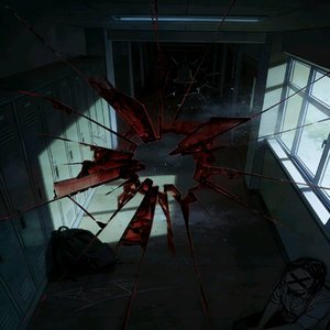 灰色の廊下です