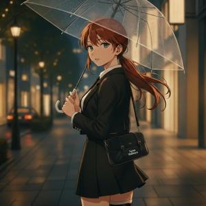 the girl, corner café