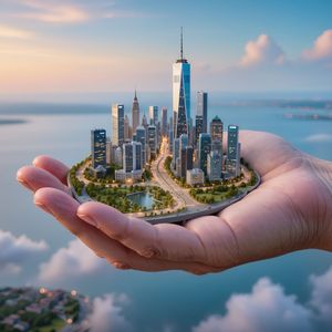 Над водой поднимается свет