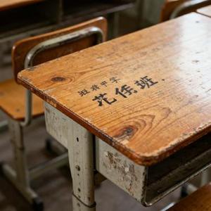 旧课桌的字