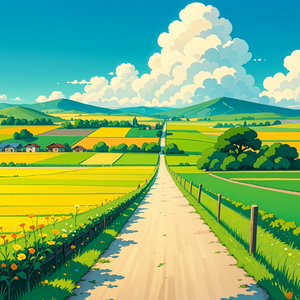 走在阳光普照的小路上