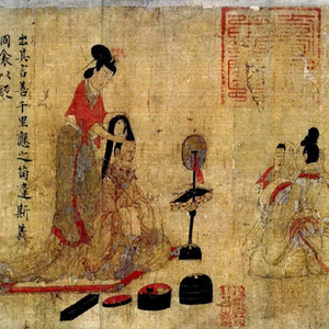 明亮的灯光，点心