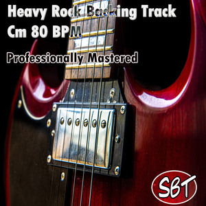 Heavy Rock Backing Track Cm - 80 BPM Professionally Mastered