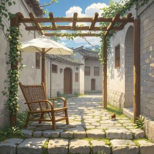 巷口斜阳