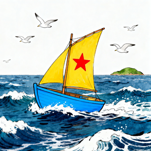 勇敢的小船向前划