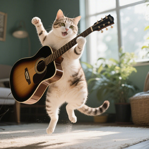 吉他与猫跳