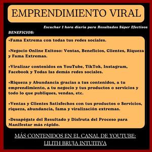 Emprendimiento VIRAL (+Fama +Dinero +Viralizar Todas tus Redes Sociales +Riqueza +Suscriptores +Seguidores +Likes +Fama Extrema +Manifestar Dinero y Fama) Subliminales Poderosos