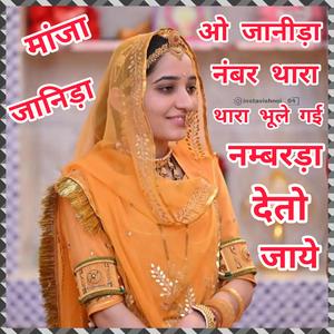 ओ जानिड़ा नम्बर थारा भूले गई, नम्बरड़ा देतो जाए। O JANIDA THARA NUMBER BHULE GAI NAMBERDA DETO JAE.
