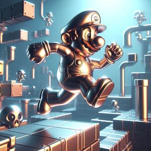 Prog Mario ("Metallic Mario" from "Super Mario 64")