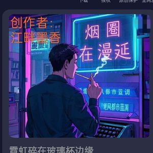 烟圈在漫延(港风都市蓝调)-江畔墨香