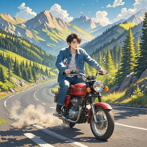 骑车正是年少时-江湖二哥