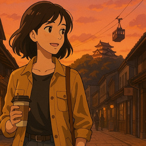 木洩れスウィング - ロープウェイと宵の散歩道