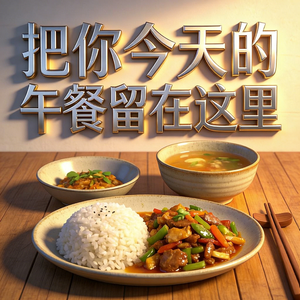 把你今天的午餐留在这里