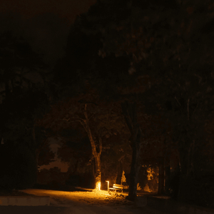 Kissing in a Skatepark at Night