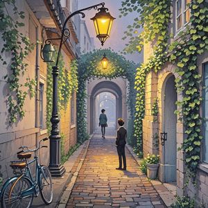 巷口的灯火-阿白