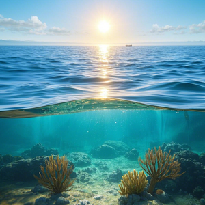 蓝色大海的眷恋